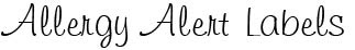 Allergy Alert Labels